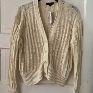 NWT JCREW POINT SUR TEXTURED V-NECK CARDIGAN XS